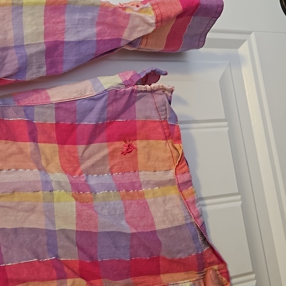 Justice Plaid Button Down Size 12 - Picture 2 of 6